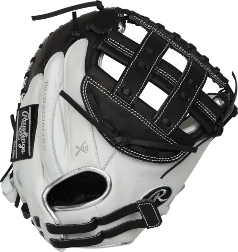 33 Inch Rawlings Liberty Advanced Color Series RLACM33FPBP Women's White/Black/Platinum Fastpitch Softball Catcher Mitt 3 33 Inch Rawlings Liberty Advanced Color Series RLACM33FPBP Women's White/Black/Platinum Fastpitch Softball Catcher Mitt