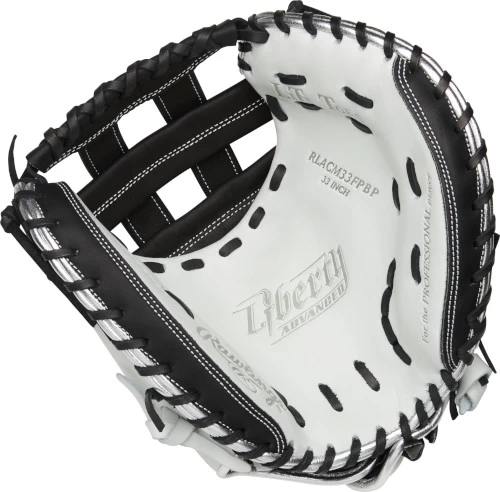 33 Inch Rawlings Liberty Advanced Color Series RLACM33FPBP Women's White/Black/Platinum Fastpitch Softball Catcher Mitt 4 33 Inch Rawlings Liberty Advanced Color Series RLACM33FPBP Women's White/Black/Platinum Fastpitch Softball Catcher Mitt - Image 2