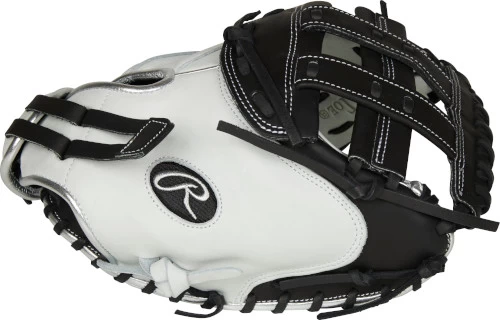 33 Inch Rawlings Liberty Advanced Color Series RLACM33FPBP Women's White/Black/Platinum Fastpitch Softball Catcher Mitt 5 33 Inch Rawlings Liberty Advanced Color Series RLACM33FPBP Women's White/Black/Platinum Fastpitch Softball Catcher Mitt - Image 3