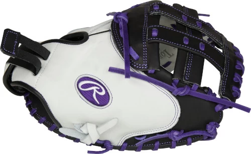 33 Inch Rawlings Liberty Advanced Color Series RLACM33FPPU Women's White/Purple/Black Fastpitch Softball Catcher Mitt 5 33 Inch Rawlings Liberty Advanced Color Series RLACM33FPPU Women's White/Purple/Black Fastpitch Softball Catcher Mitt - Image 3