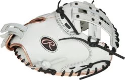 33 Inch Rawlings Liberty Advanced Color Series RLACM33FPRG Women's White/RoseGold/Black Fastpitch Softball Catcher Mitt -Professional Baseball Equipment Store 33 inch rawlings liberty advanced color series rlacm33fprg women s white rosegold black fastpitch softball catcher mitt 17