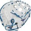 34 Inch Mizuno MVP Prime SE GXS50PSE7 White/Royal Women's Fastpitch Softball Catcher Mitt 312645 -Professional Baseball Equipment Store 34 inch mizuno mvp prime se gxs50pse7 white royal women s fastpitch softball catcher mitt 312645 10