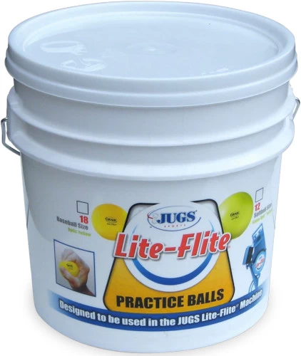 JUGS B5001 Bucket Of Lite-Flite Optic Yellow Baseballs 3 JUGS B5001 Bucket Of Lite-Flite Optic Yellow Baseballs