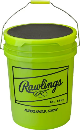 Rawlings B618RFPBPBUCK Combo 6 Gallon Optic Yellow Bucket W/ 18 RFPBP12SY Fastpitch Softballs 3 Rawlings B618RFPBPBUCK Combo 6 Gallon Optic Yellow Bucket W/ 18 RFPBP12SY Fastpitch Softballs