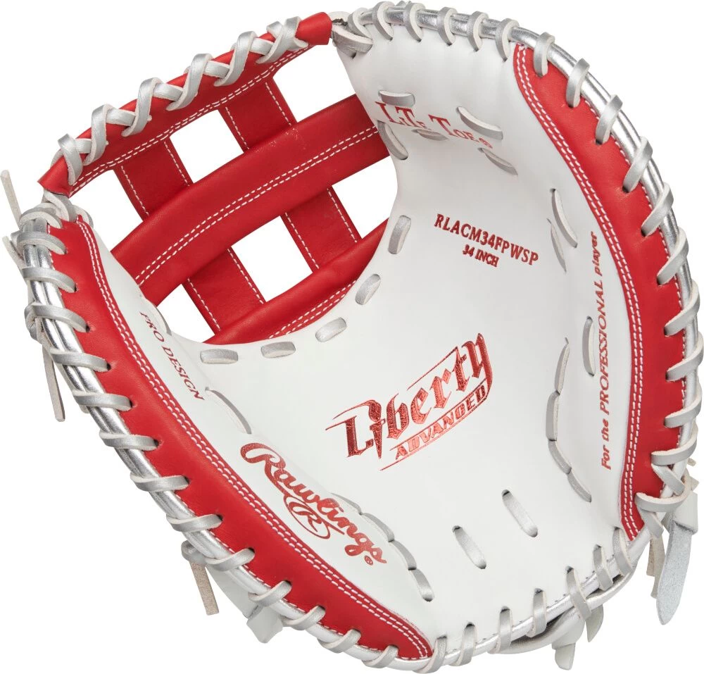 34 Inch Rawlings Liberty Advanced Color Series 4.0 Women's Fastpitch Softball Catcher's Mitt RLACM34FPWSP 4 34 Inch Rawlings Liberty Advanced Color Series 4.0 Women's Fastpitch Softball Catcher's Mitt RLACM34FPWSP - Image 2