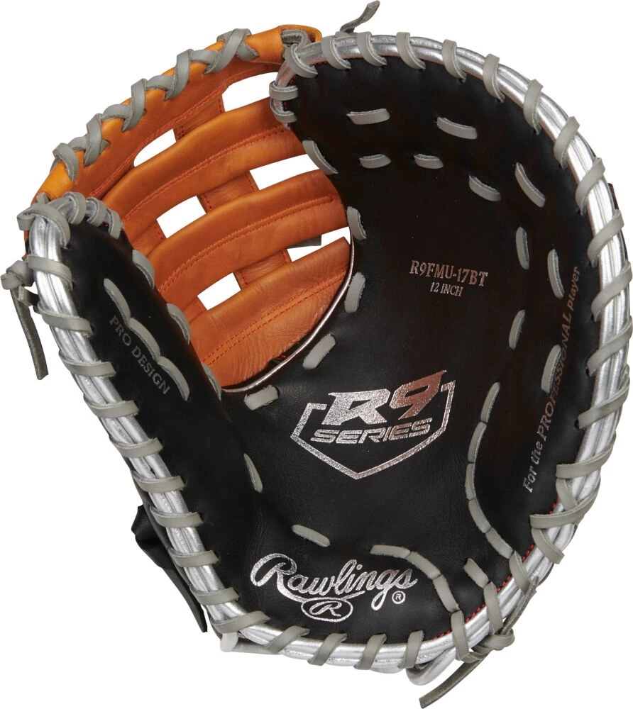 12 Inch Rawlings R9 Contour Youth Firstbase Baseball Mitt R9FMU-17BT 4 12 Inch Rawlings R9 Contour Youth Firstbase Baseball Mitt R9FMU-17BT - Image 2