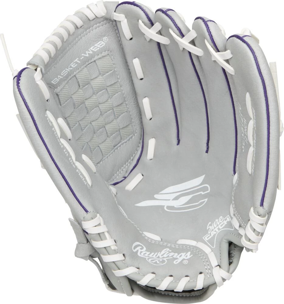 12 Inch Rawlings Sure Catch Girl's Fastpitch Softball Glove SCSB12PU 4 12 Inch Rawlings Sure Catch Girl's Fastpitch Softball Glove SCSB12PU - Image 2