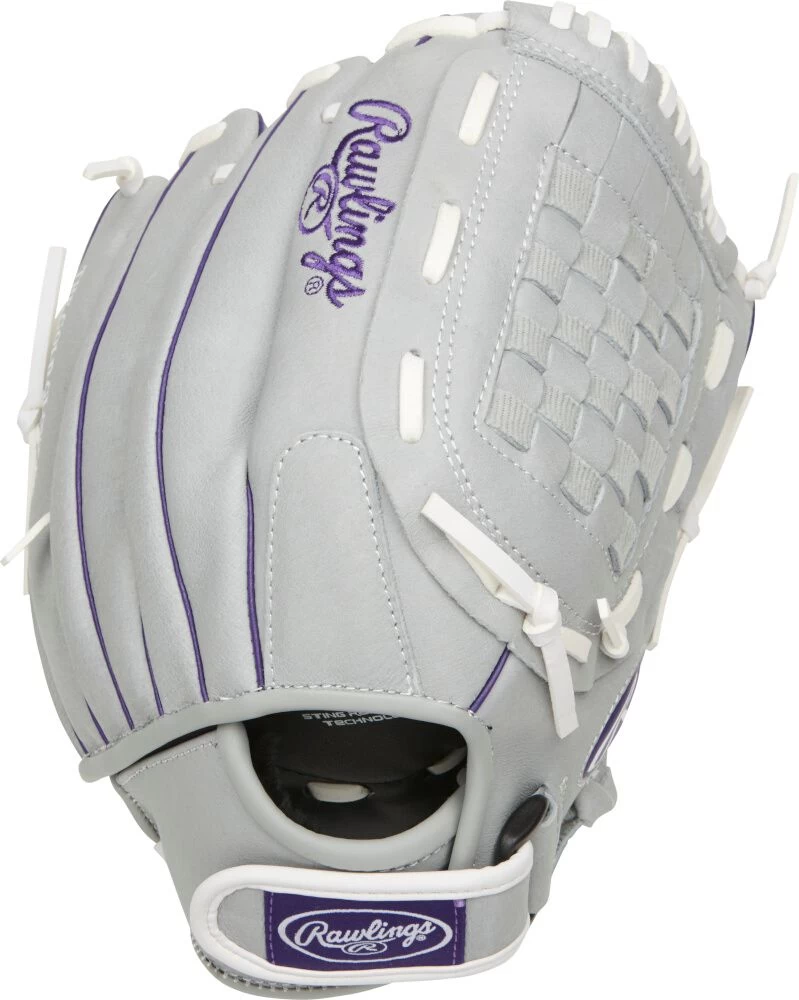 12 Inch Rawlings Sure Catch Girl's Fastpitch Softball Glove SCSB12PU 3 12 Inch Rawlings Sure Catch Girl's Fastpitch Softball Glove SCSB12PU