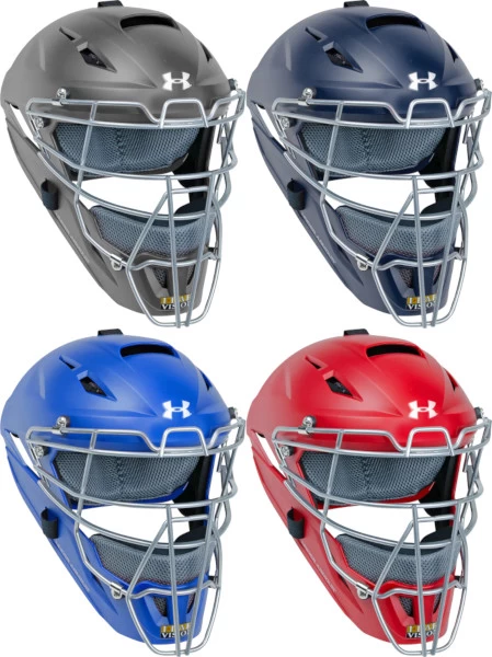 Under Armour Converge Adult Solid Matte Catcher's Helmet UAHG3-AM 4 Under Armour Converge Adult Solid Matte Catcher's Helmet UAHG3-AM - Image 2